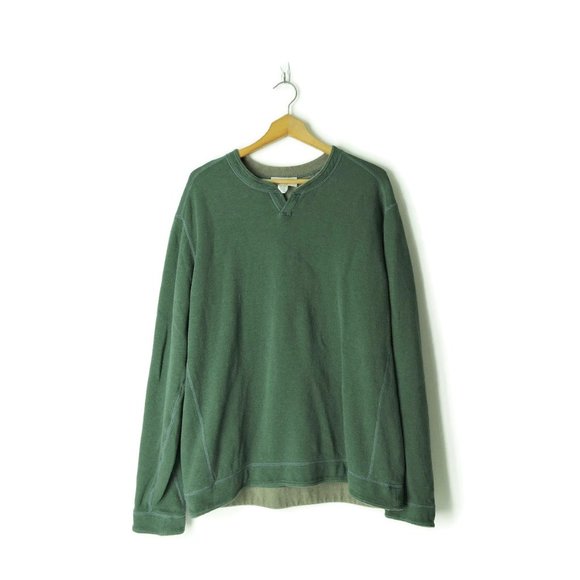 Tommy Bahama Other - Tommy Bahama Reversible Pullover long sleeve knit top men's XL green gray logo